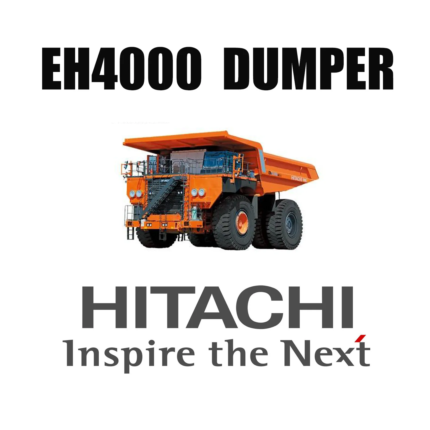 รถดั๊มพ์แบบแข็ง HITACHI EH4000 พร้อมยางรถขุดดิน 46/90R57