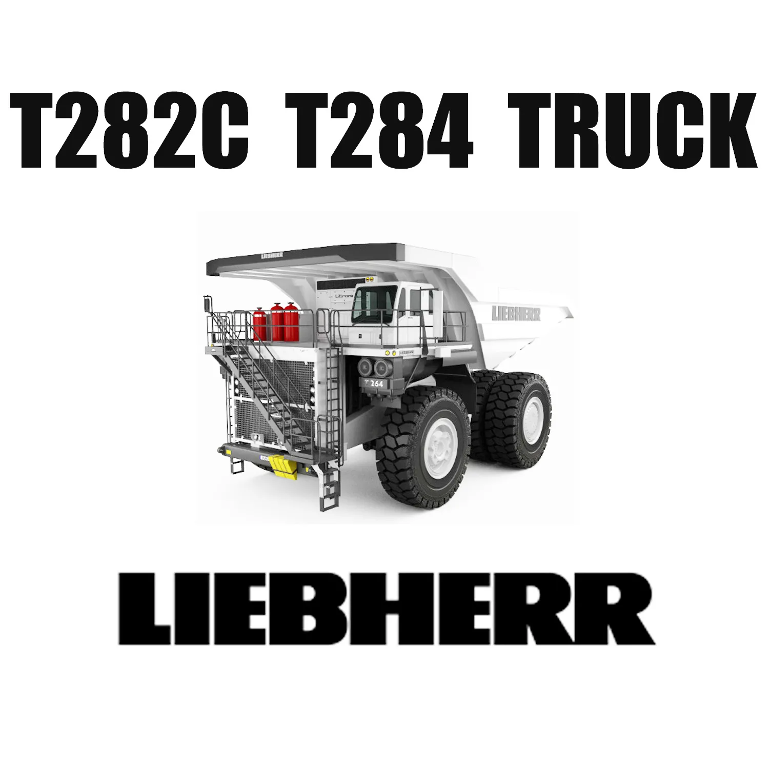 Liebherr T282C T284 Trucks ทำงานบนการขุดพื้นผิวด้วยยาง Earth Mover 59/80R63