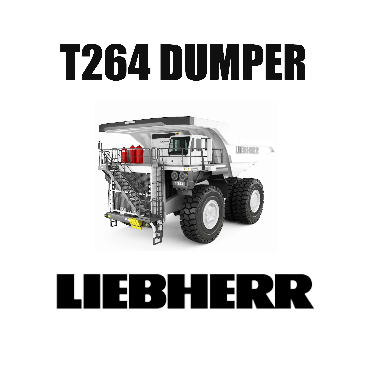 รถขุด Liebherr T 264 ขนาด 240 ตัน พร้อมยางสำหรับขุดดิน 40.00R57 E-4
