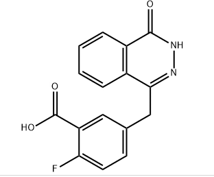 2-ฟลูออโร-5-((4-ออกโซ-3,4-ไดไฮโดรพทาลาซิน-1-อิล)เมทิล)กรดเบนโซอิก