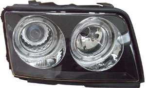 AUDI 100 '90-'94 ไฟหน้า (CRYSTAL BLACK)RIM