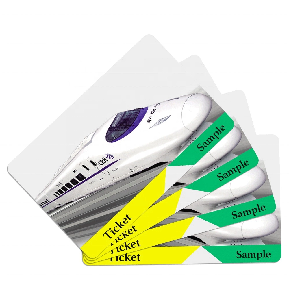 บัตรตั๋วรถไฟใต้ดินกระดาษ RFID พร้อมชิป Mifare Ultralight สำหรับการขนส่งสาธารณะ