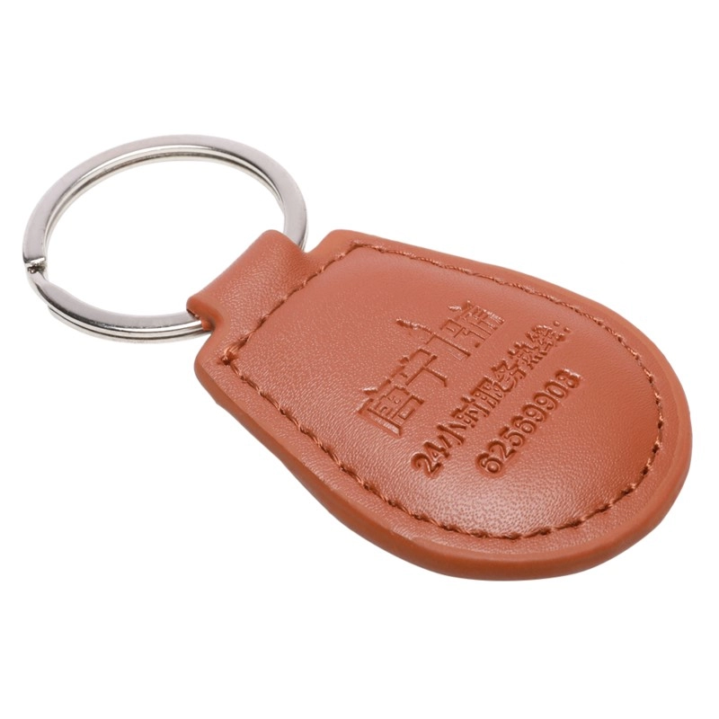 RFID NFC ISO 1443A พวงกุญแจหนัง fob พวงกุญแจสำหรับการขนส่งสาธารณะ