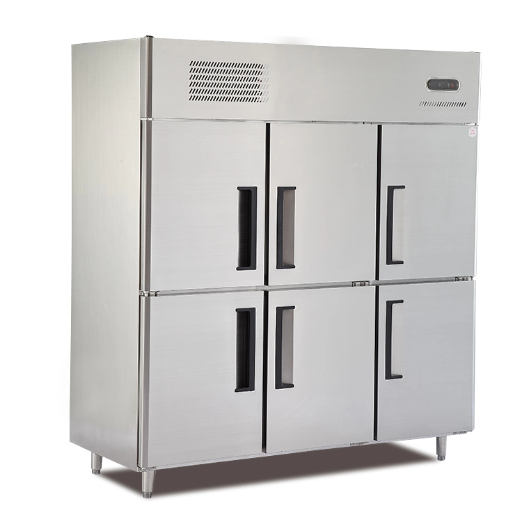 1.6LG 6-Door Commercial Reach ในครัวตู้เย็นตู้แช่แข็งสำหรับร้านอาหาร