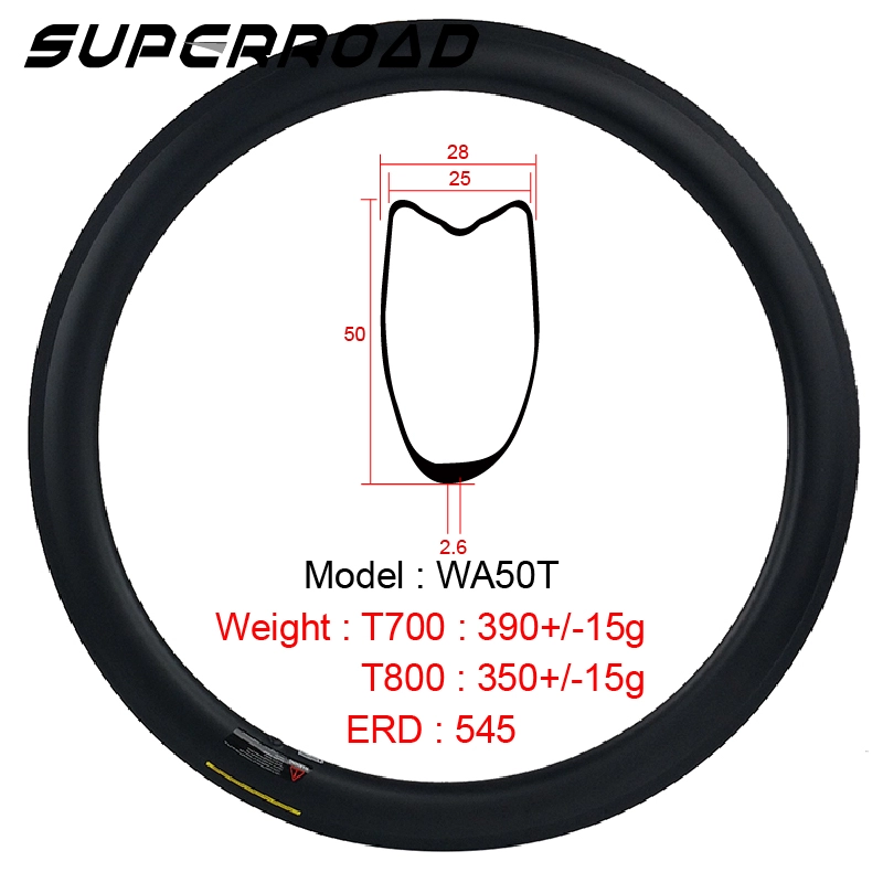 อสมมาตร 700C Tubular Carbon Aero Road Bike Rims