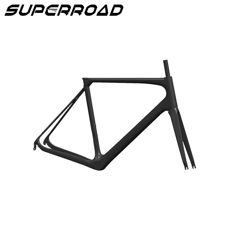รูปลอกจักรยาน Superroad Bicycle Road Frames การแข่งขัน Full Carbon Road Frame Bike Frame
