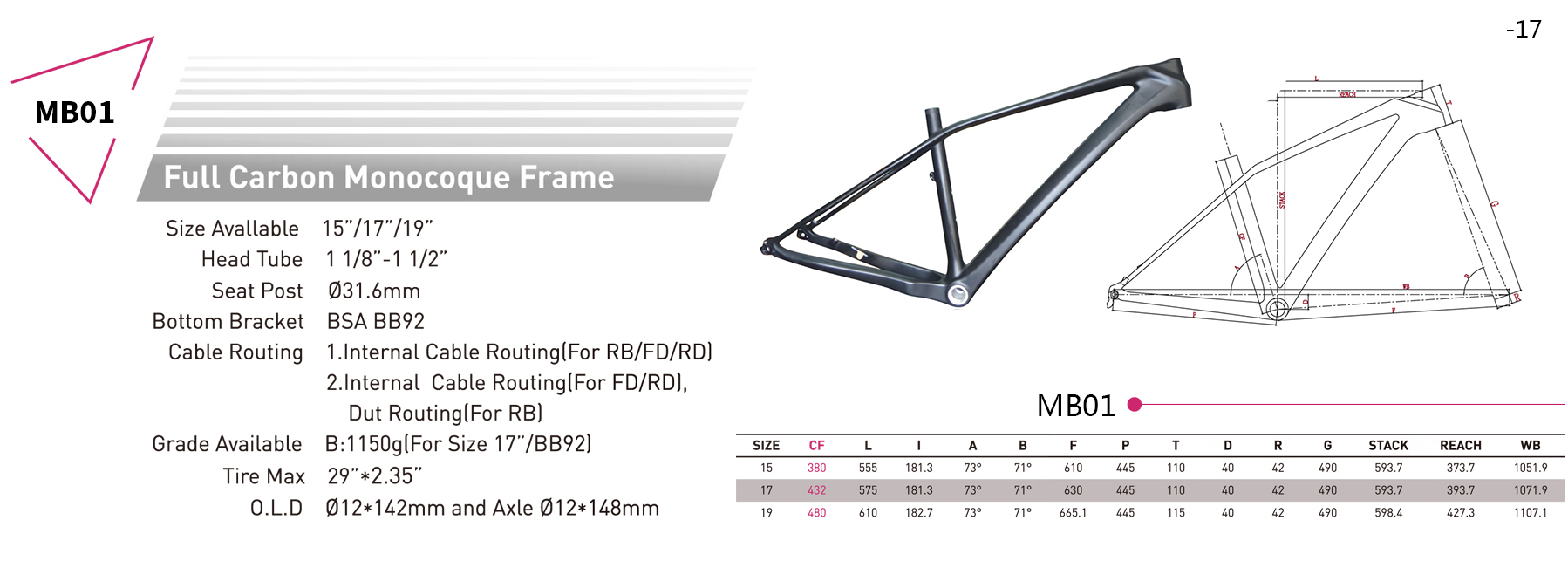 เฟรมคาร์บอน29er