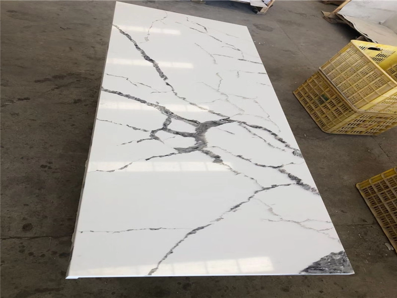 Arctic White Quartz Stone เคาน์เตอร์ครัวห้องน้ำ Vanity Top