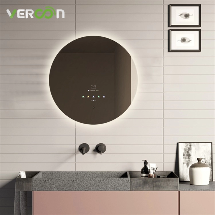 Vercon กระจกห้องน้ำอัจฉริยะ Amazon Round LED Mirror