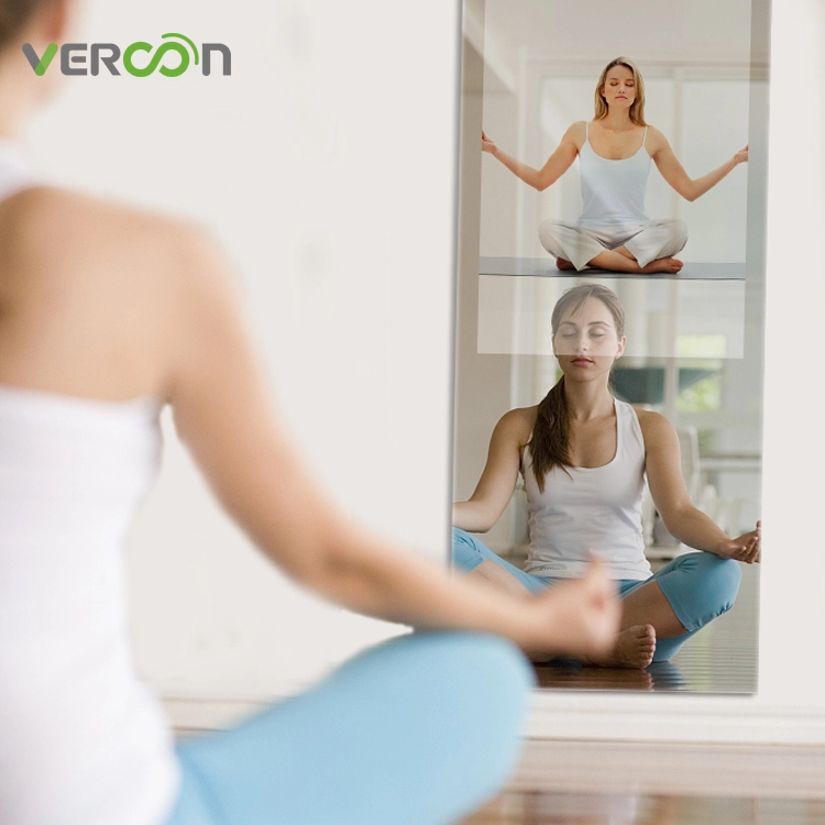 Vercon Intelligent Touch Screen Mirrors 32 นิ้วยิม Interactive Android Wifi Lcd Fitness Smart Mirror Workout