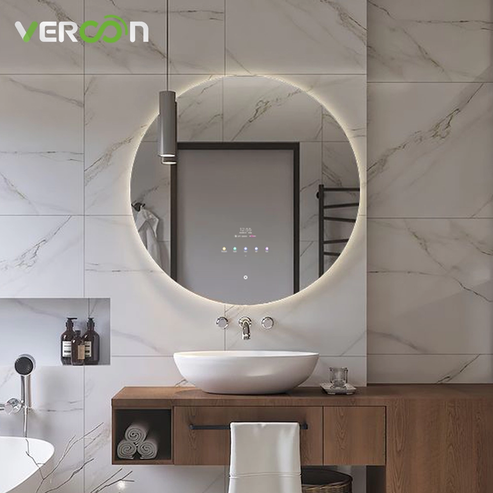 Vercon Custom Bathroom กระจกส่องสว่าง LED แบบสมาร์ทพร้อมสวิตช์สัมผัส