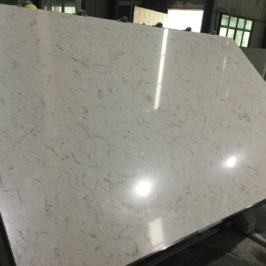 OP6014 ผู้ผลิตเคาน์เตอร์เรซิ่นควอตซ์สีเทา Carrara