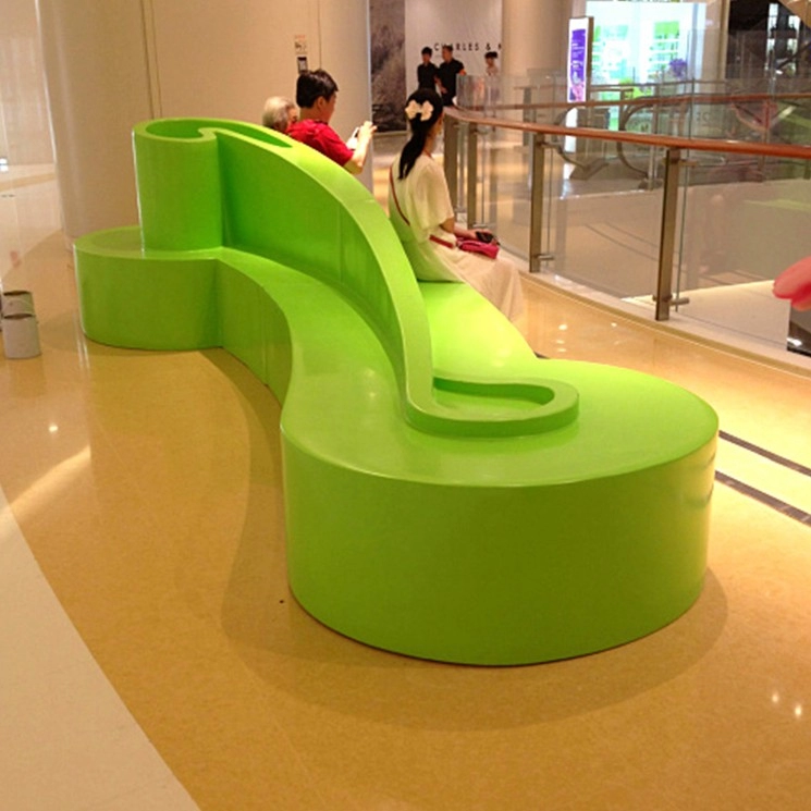 ไฟเบอร์กลาสโน้ตม้านั่งห้างสรรพสินค้าตกแต่งเก้าอี้ขนาดใหญ่