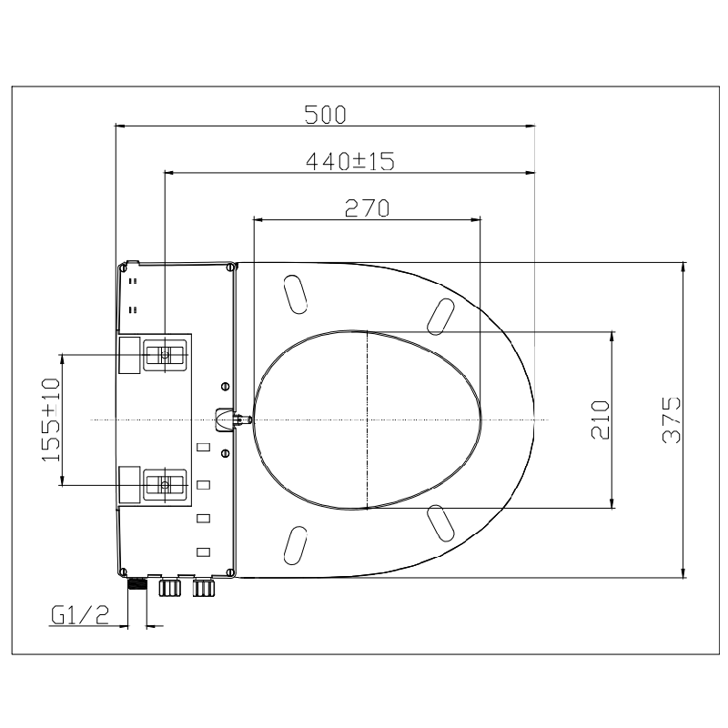 non electric seat dimension