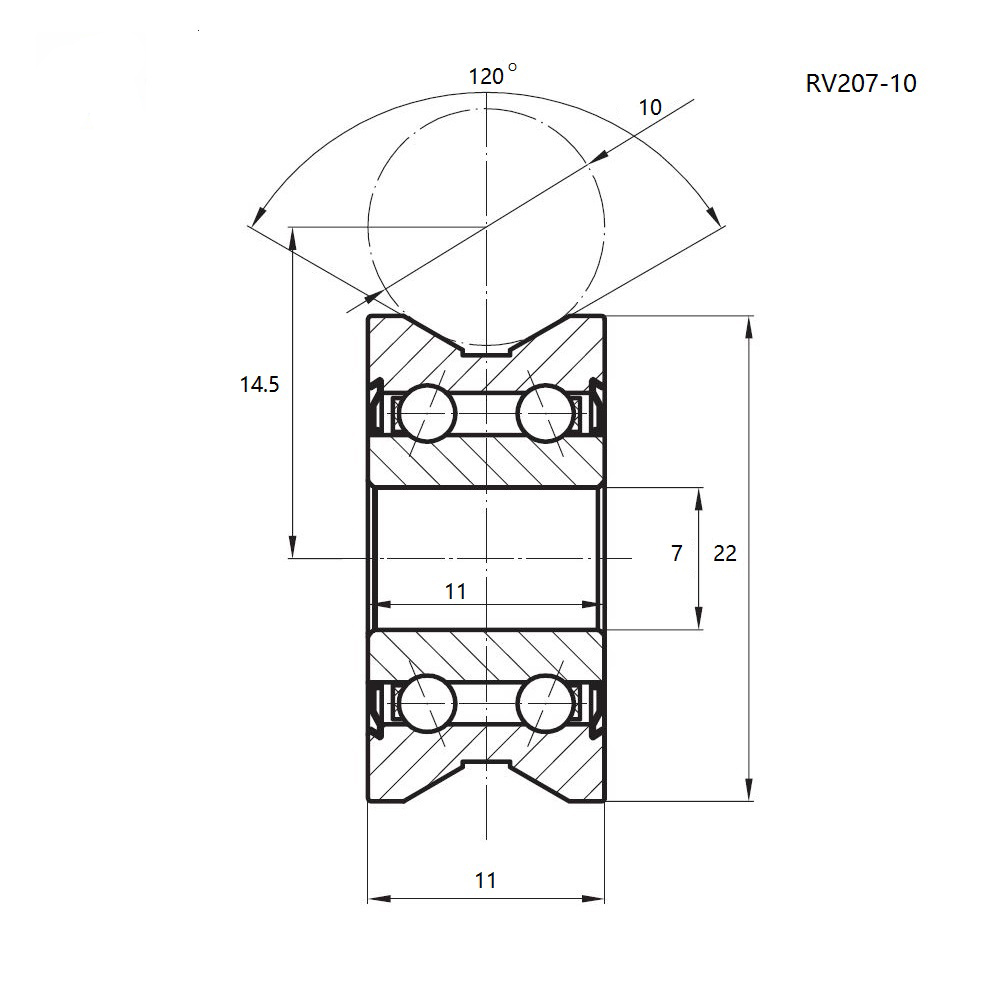 Lv20/7zz V Groove Roller Bearing