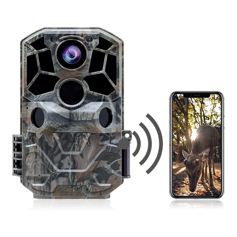 30MP Wifi Trail Camera IP66 กันน้ำสำหรับการตรวจสอบสัตว์ป่า