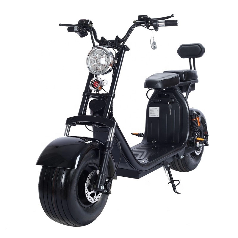 ยางไขมัน 1500w Brushless Citycoco Moped Disc Brake 55km / h