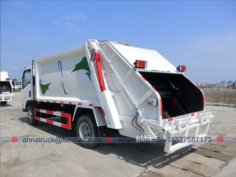 8CBM ISUZU Waste Compactor Truck-Left Back