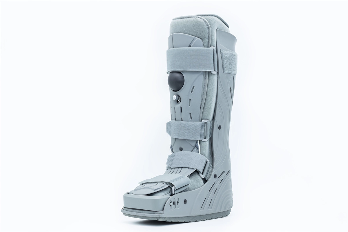 Plastic Shell Pneumatic Walker Boot เหล็กจัดฟัน ทรงสูงสำหรับการแตกหักของเท้าหรือข้อเท้า