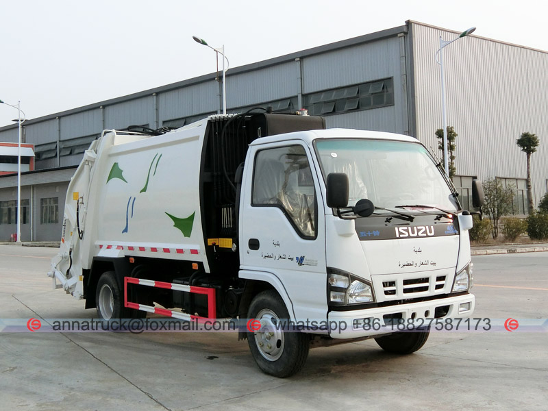 6CBM ISUZU Compactor Garbage Truck - Left Front