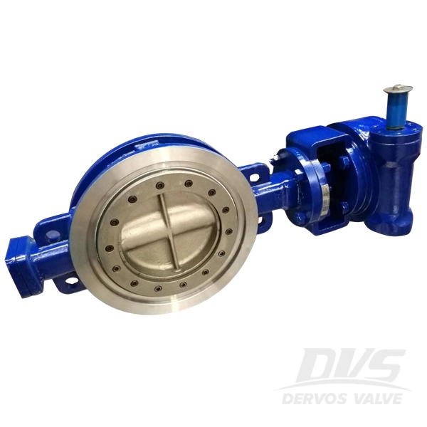14in 150LB Triple Wafer Butterfly Valve Gearbox Soft Seal
