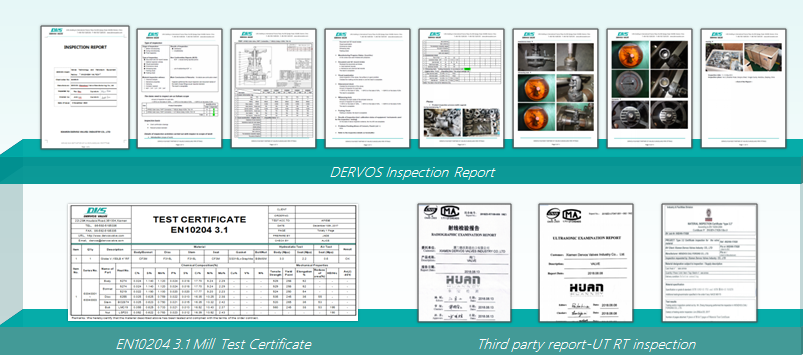 รายงานการตรวจสอบ Dervos สำหรับวาล์วอุตสาหกรรม