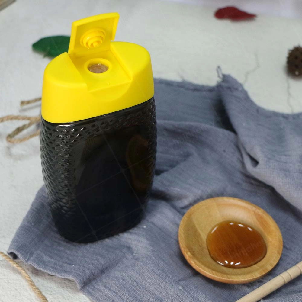 ขวดน้ำผึ้งบัควีทธรรมชาติบริสุทธิ์ 500 กรัมฝาซิลิโคน