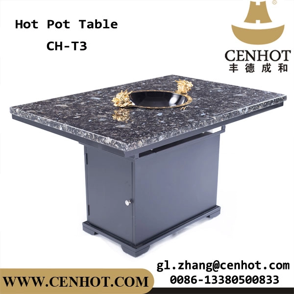 CENHOT โต๊ะร้านอาหารหินอ่อนคุณภาพสูง Hot Pot Table