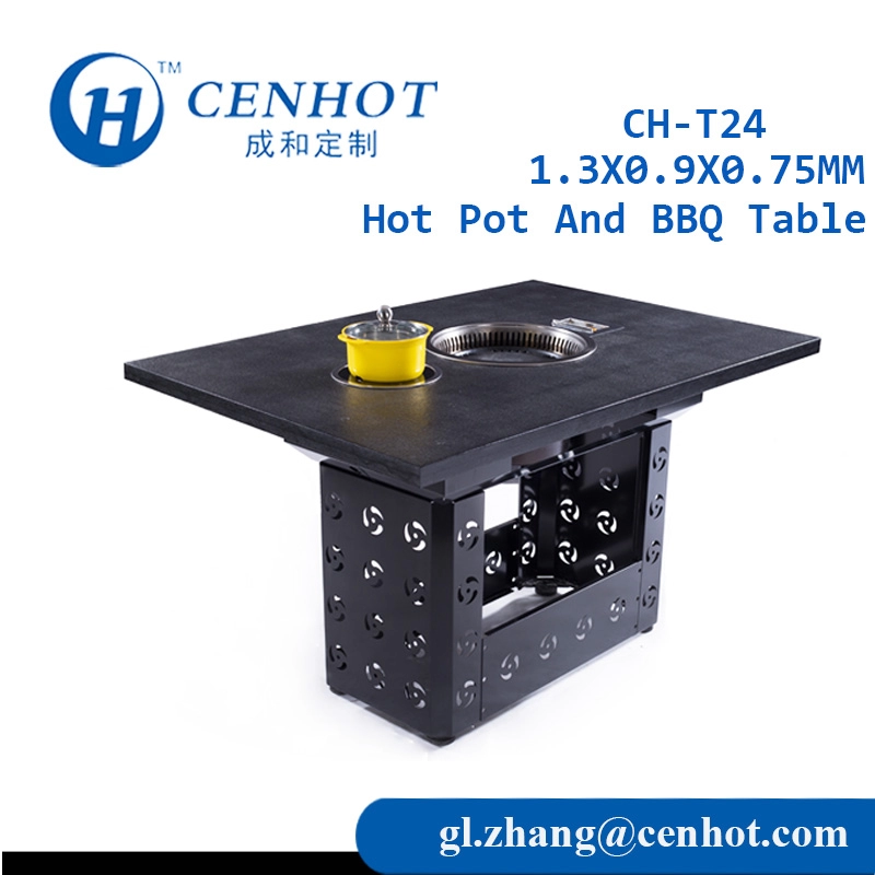 ผู้จัดจำหน่ายหม้อไฟโลหะสี่เหลี่ยมและโต๊ะบาร์บีคิว CH-T24 - CENHOT