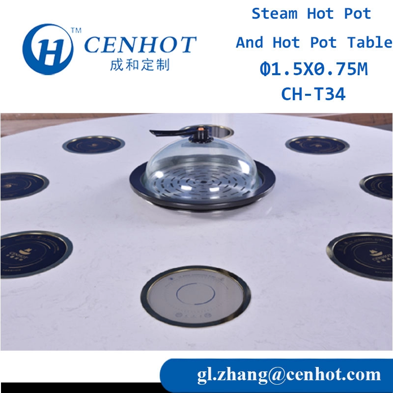 ปรับแต่งร้านอาหารโต๊ะหม้อไฟกลมผู้ผลิตจีน - CENHOT
