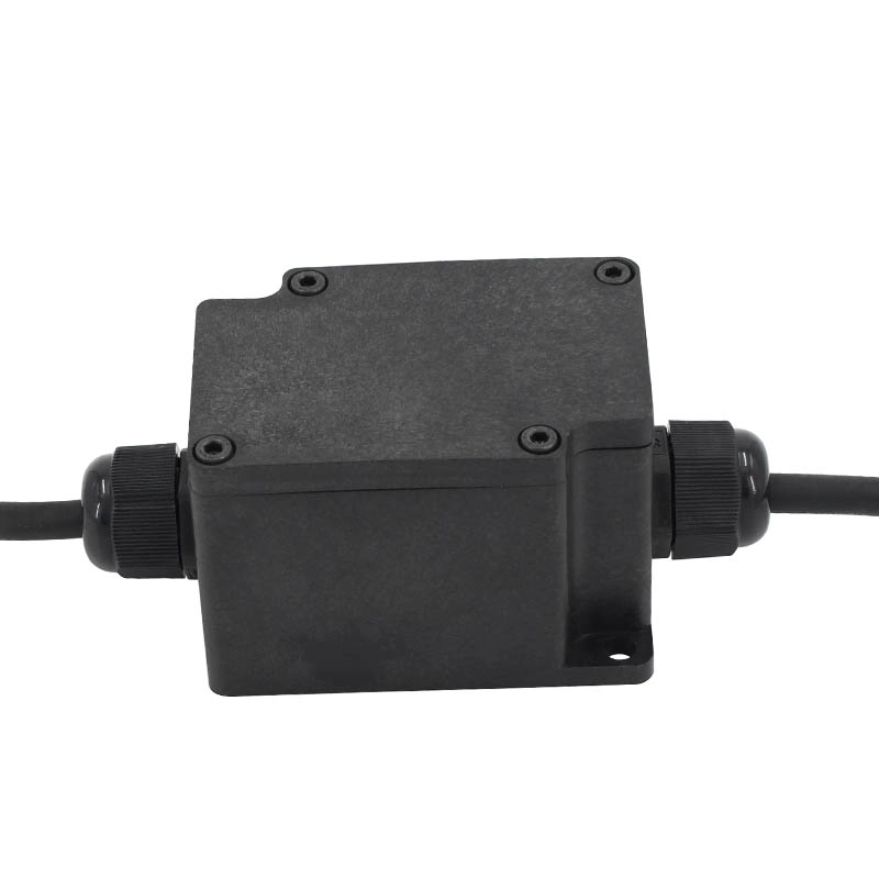 กล่องแยกพลาสติก ABS สีดำกันน้ำ IP68 สำหรับโครงการแสงสว่าง