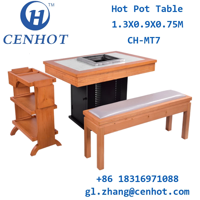 ชุดโต๊ะและเก้าอี้หม้อไฟไร้ควันแบบกำหนดเอง Guangdong - CENHOT