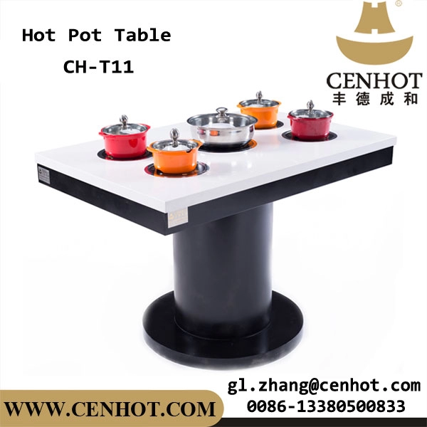 CENHOT โต๊ะรับประทานอาหารในเชิงพาณิชย์ที่กำหนดเองในเชิงพาณิชย์โต๊ะหม้อไฟในร่ม