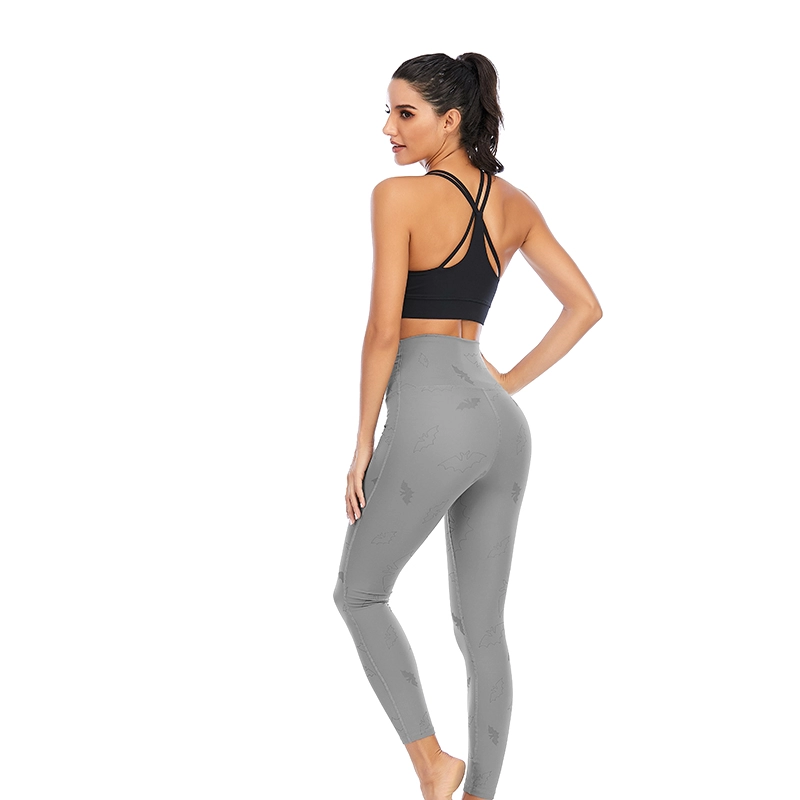 Custom Squat Proof สลิมมิ่งสีเทายิม Yoga Active Leggings