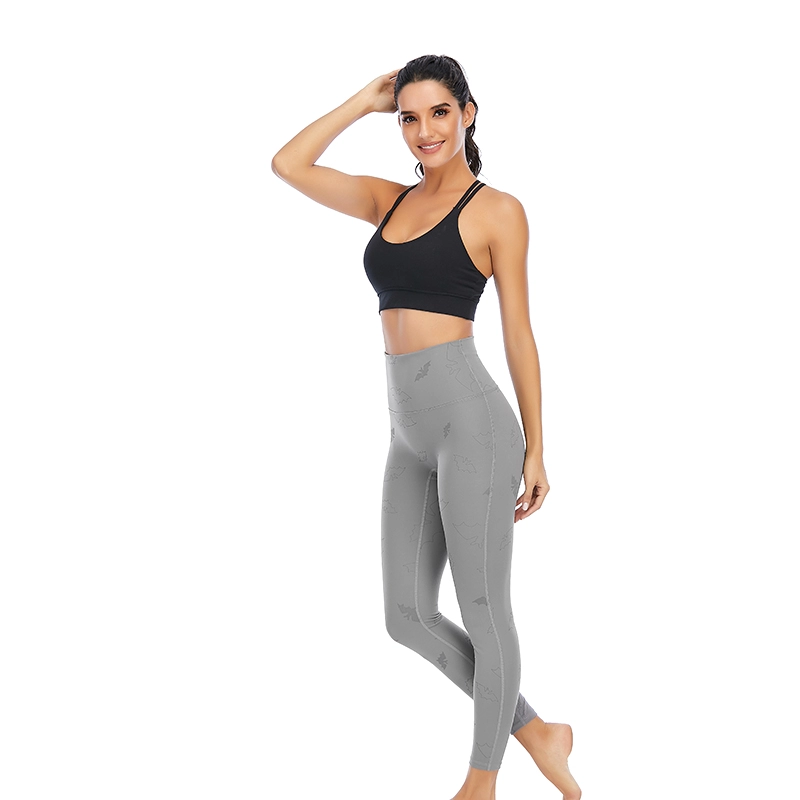 Custom Squat Proof สลิมมิ่งสีเทายิม Yoga Active Leggings