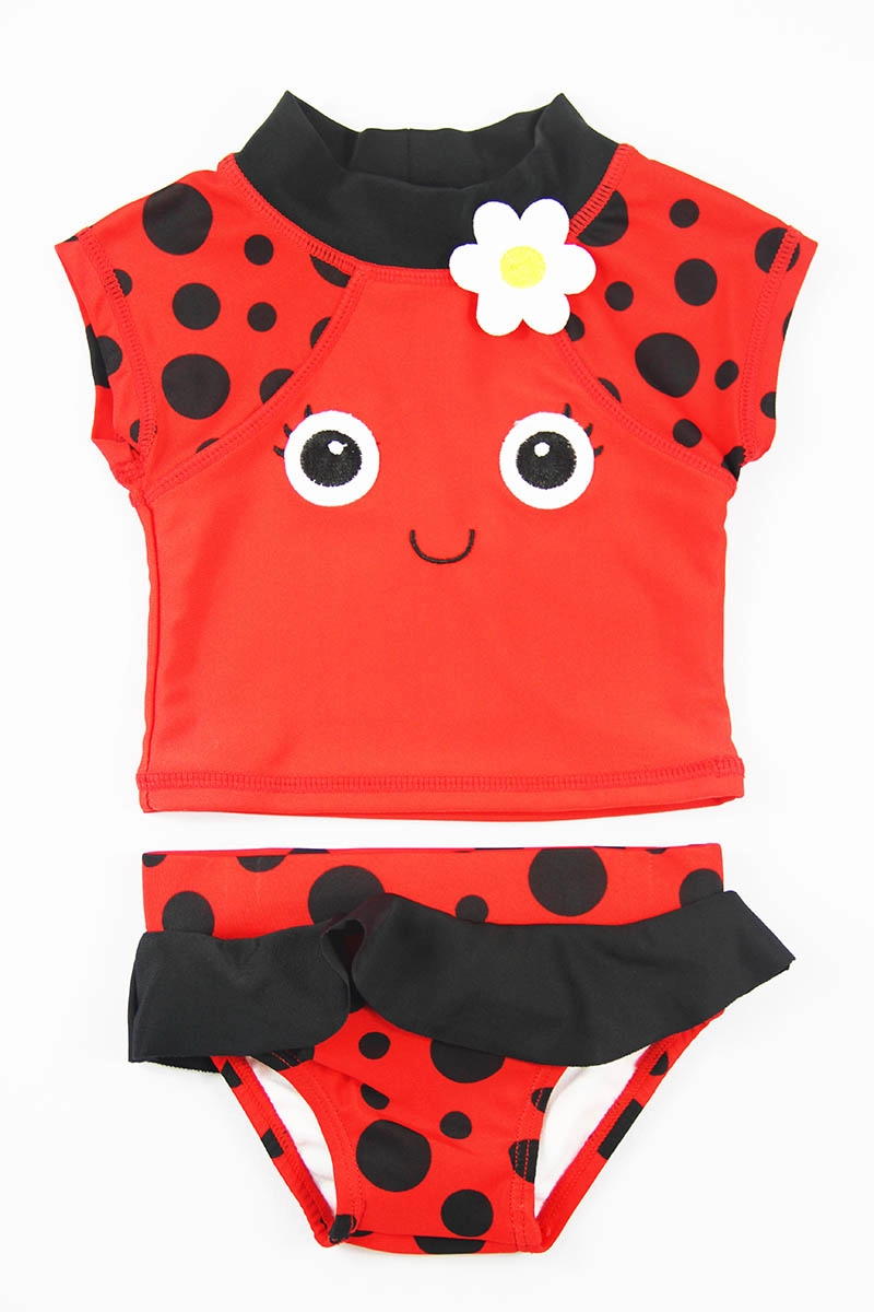 ชุดยามผื่นเด็ก Ladybug สีแดงและดำน่ารัก
