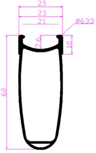 60mm Deep 700C Road bike clincher ขอบล้อแม็กคาร์บอน