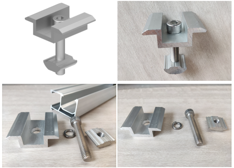 solar roof mounting clamps detail