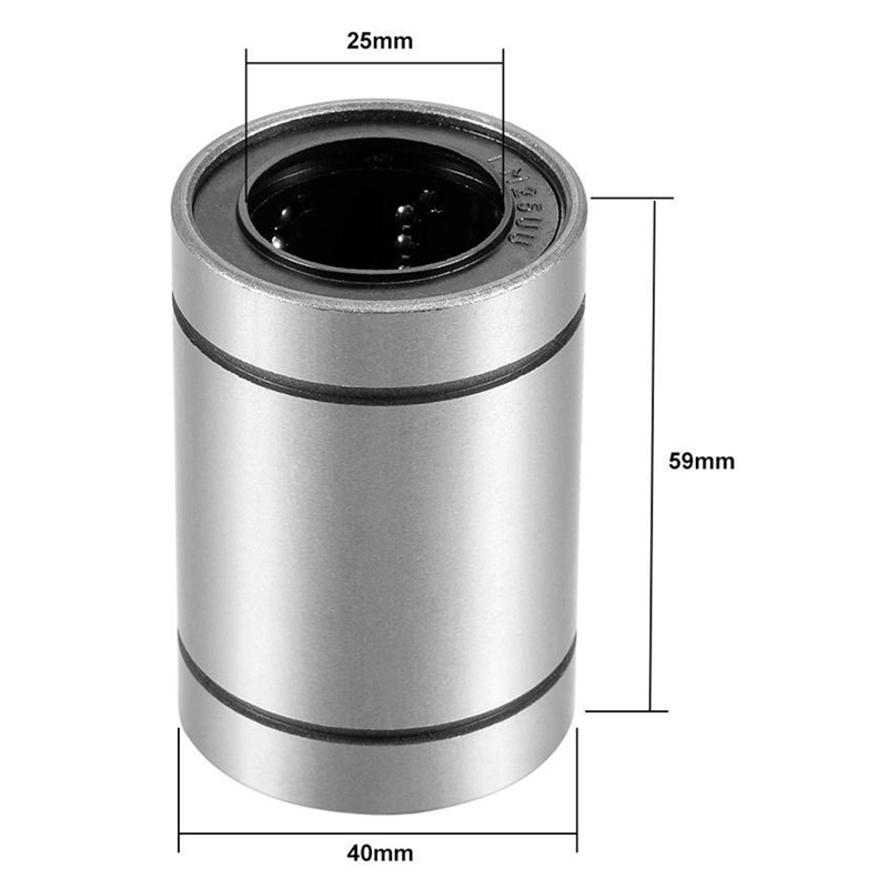 LM25UU ตลับลูกปืนเม็ดกลมแบบ Linear Motion โทนสีเงิน