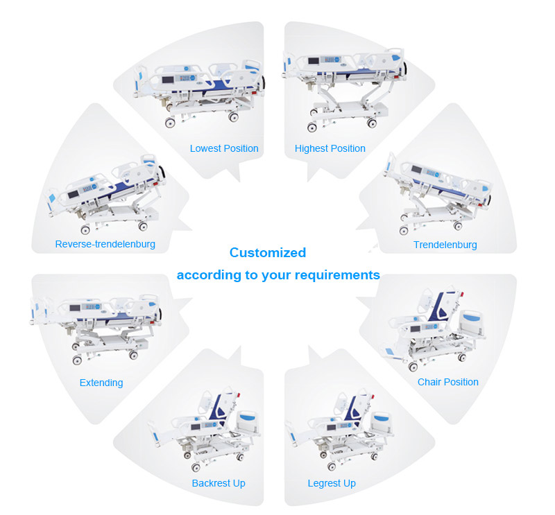 Multifunction Icu Medical Hospital Bed