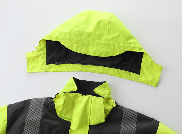 เสื้อกันลมสะท้อนแสงเพื่อความปลอดภัยในฤดูหนาวของผู้ชาย Hi Vis Parka