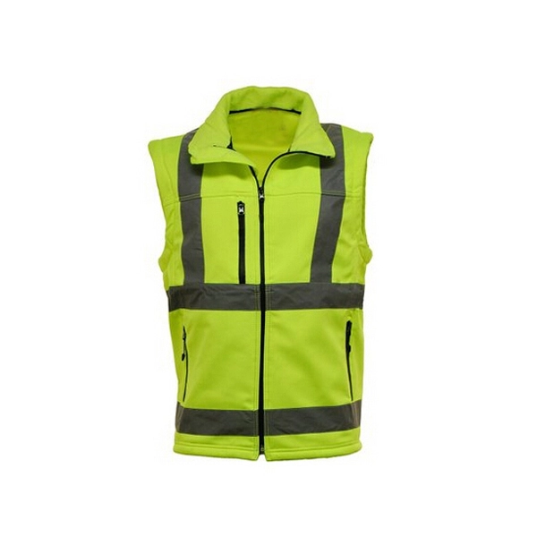 แจ็คเก็ตเพื่อความปลอดภัยของผู้ชาย Hi Vis Softshell