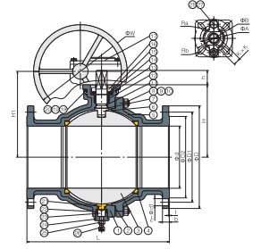 2 pieces ball valve