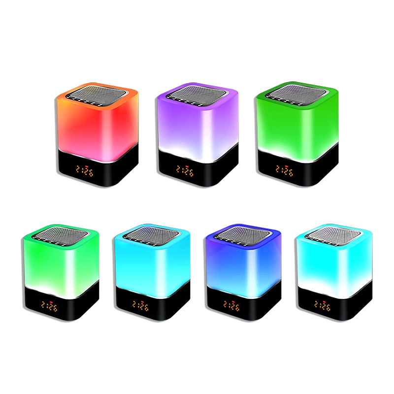 ลำโพง Bluetooth Night Light พร้อมนาฬิกาอิเล็กทรอนิกส์