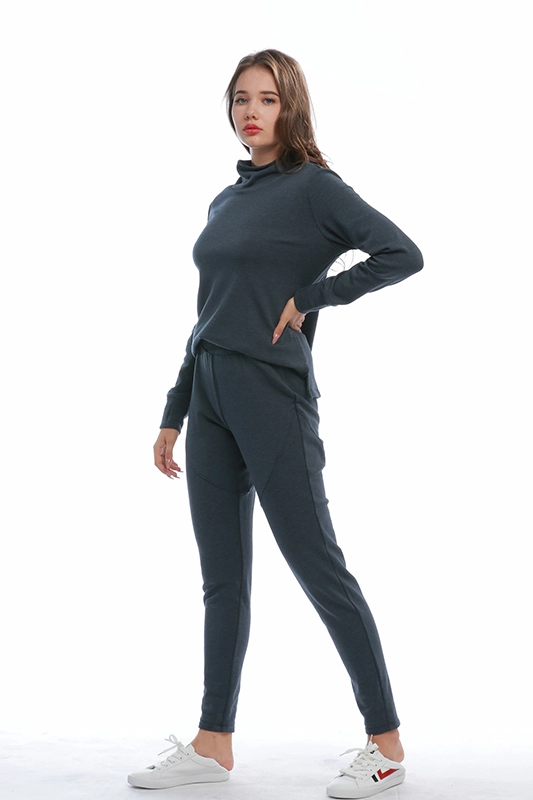 โรงงานจีน Casual Basic Slim เอวยางยืดไม่มีกระเป๋า Jogger Active Wear กางเกง Sweat สำหรับผู้หญิง