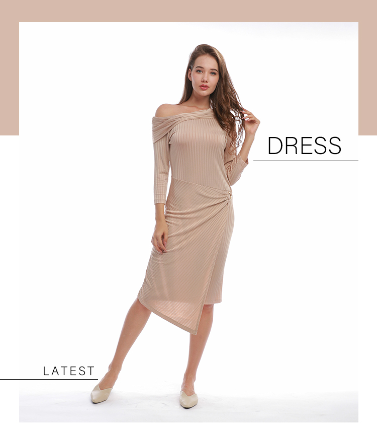 ribbing polyester spandex dress