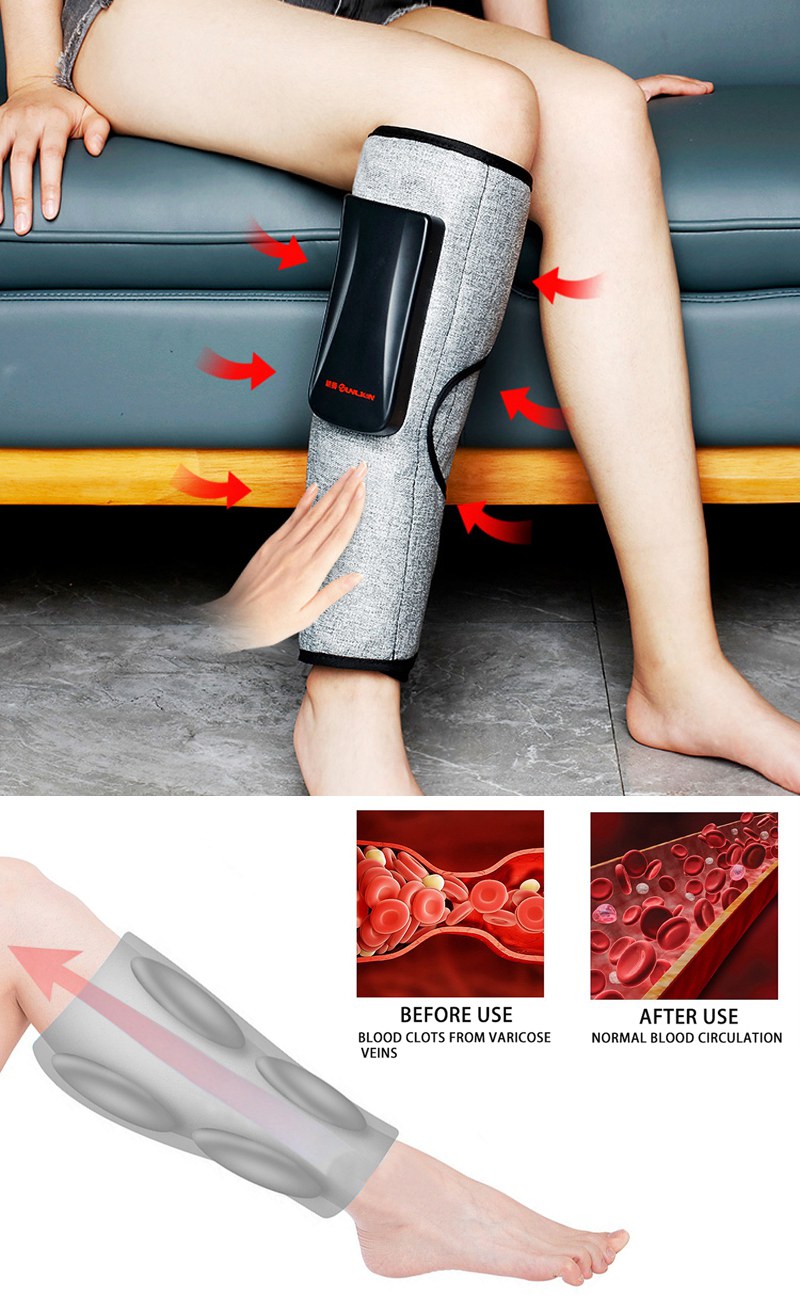 Portable DVT prevention pump air pressure leg massager