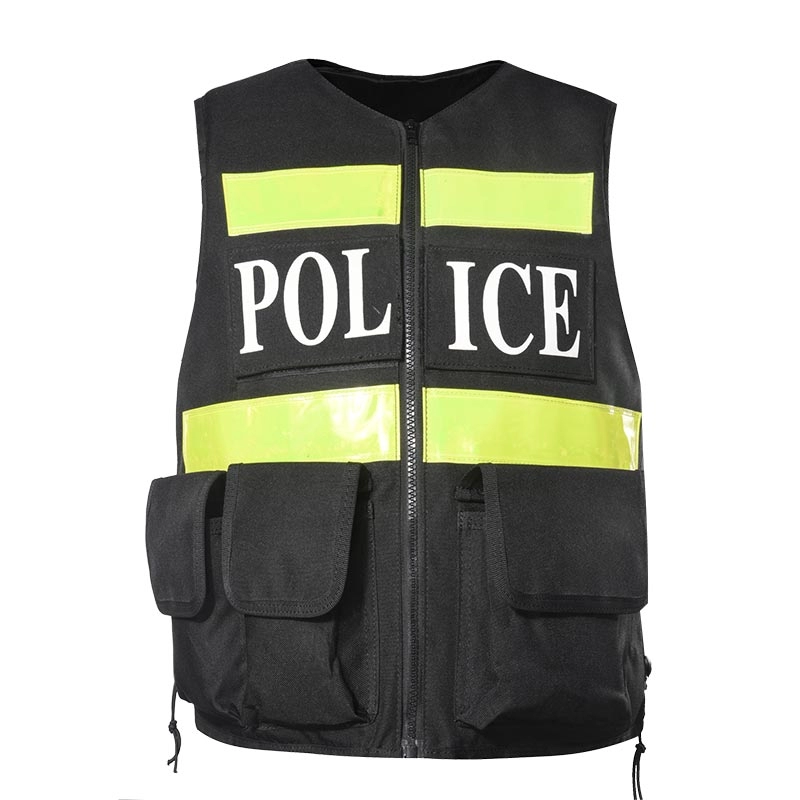 เสื้อกั๊กยุทธวิธีตำรวจสะท้อนแสงโพลีเอสเตอร์ 600D