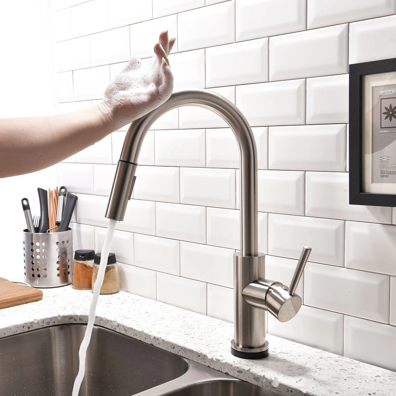 Touchless Pull-down Sprayer ครัว Faucet