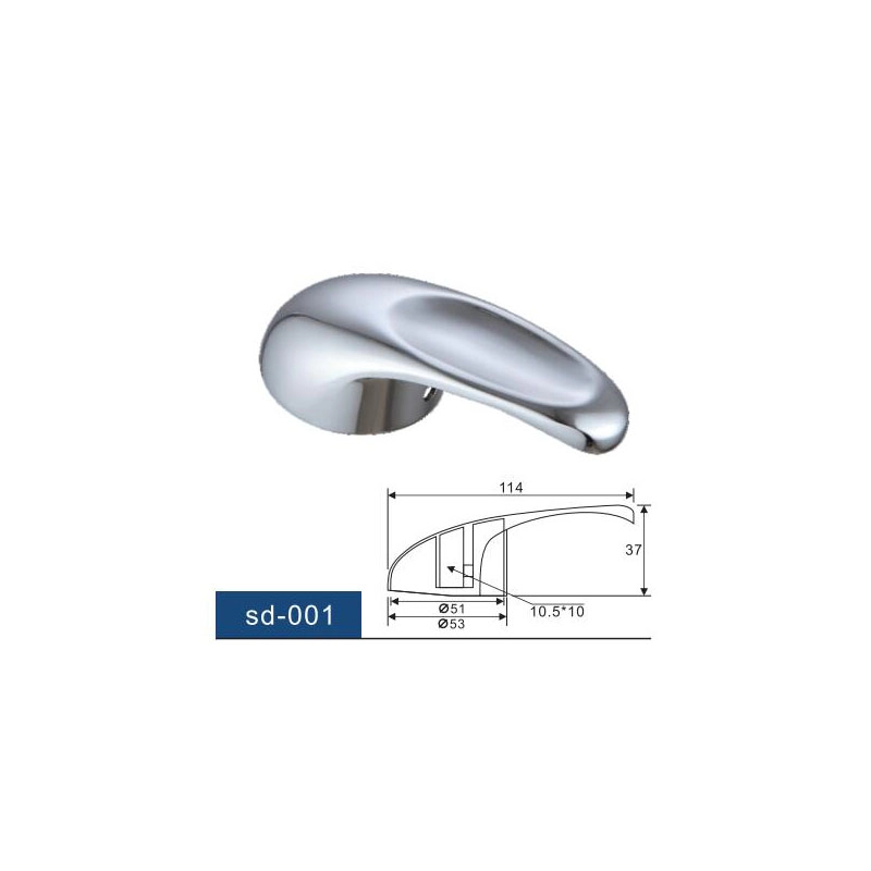 Faucet Lever Handle ตลับ 40 มม. Electroplating Single Lever Handle Faucet Kit